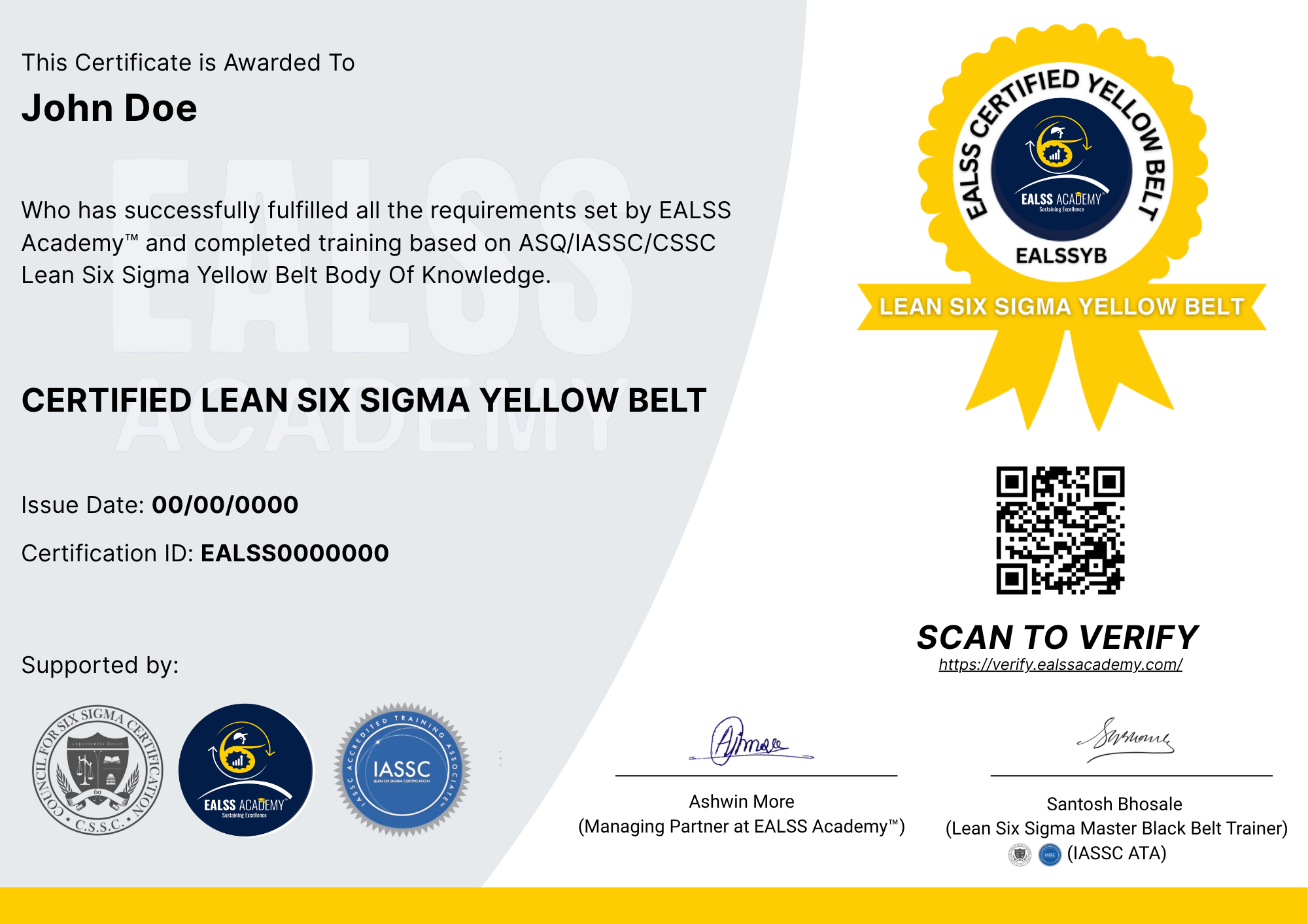 Lean Six Sigma Yellow Belt
